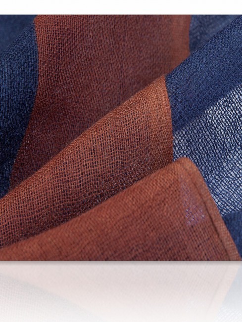 Палантин Унисекс W-BORDE/NAVY.MARON